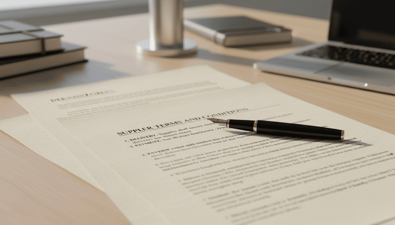 Supplier Agreements - Commercial Contract Documentation