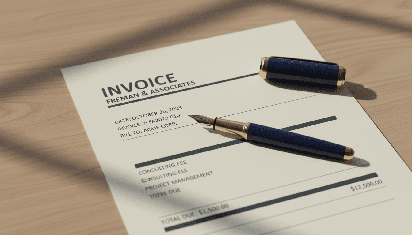 Invoice payment terms illustration