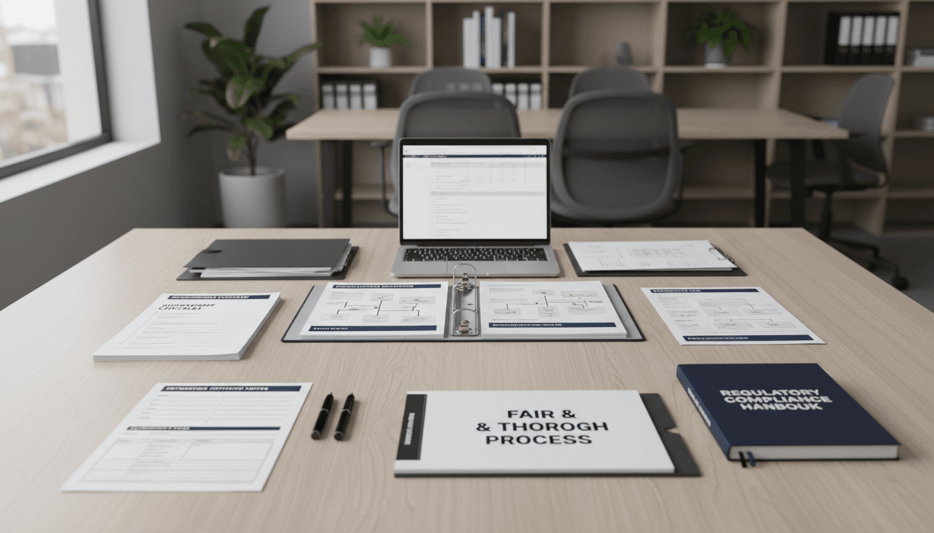 Workplace investigation procedures and documentation